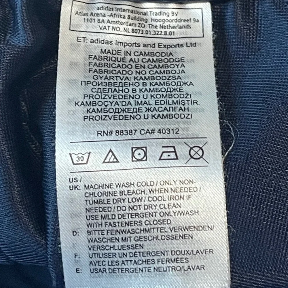 Adidas Mens Essentials 3Stripes Track Pants Navy Blue Joggers DU0452 Size Medium